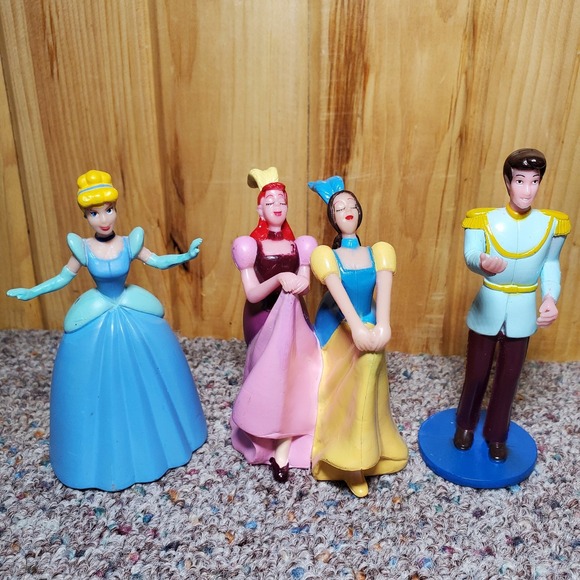 Disney Other - Disney Cinderella Stepsisters Prince Cake Topper PVC Figurine Anastasia Drizella
